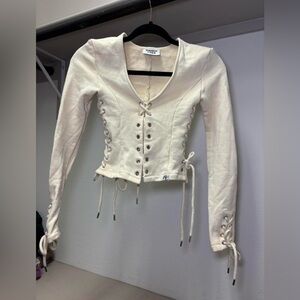 Hidden Cult Lace Up Top